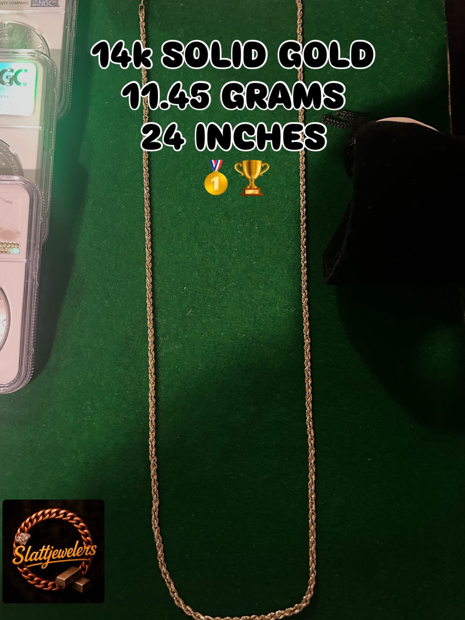 14k SOLID ROPE CHAIN