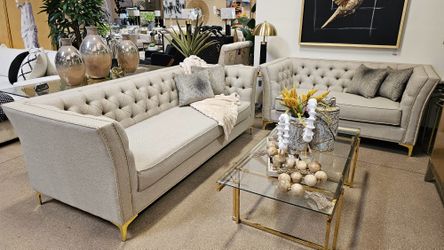 Today Only: Modern Chesterfield Sofa & Loveseat Set – Final Sale $1,679!