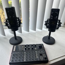 Podcasting Board And Mics