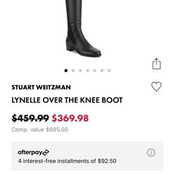 stuart weitzman Black Lynelle Over The Knee Boot