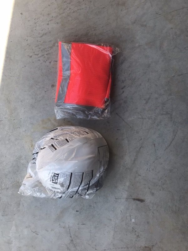 Hard hat and Safety Vest