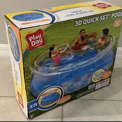 8 Foot Round 3D Transparent Quick Set Pool With 2 3d Glasses 
