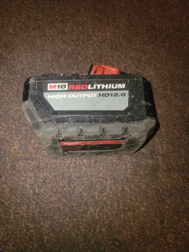 12.0 M18 Battery Used