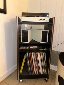 Vinyl Record Player Stand Holder