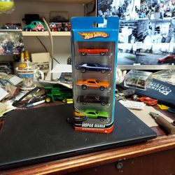 Mopar Mania, Set Of 5 Cars, 69 Dodge Charger,71 Dodge Demon, 71 Plymourh GTX, 67 Belvedere, 70 Plymouth Barracuda, Box Unopened Brand New, Collectable
