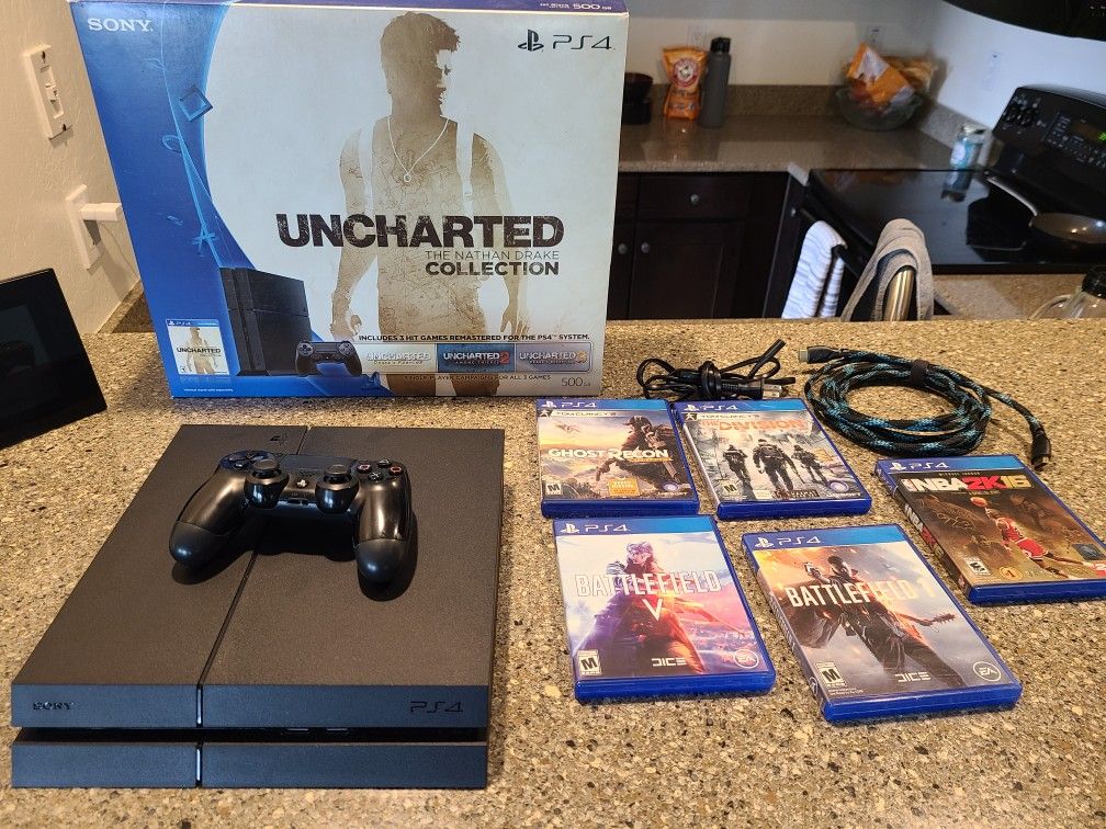 Adult owned PS4 2TB HDD 5 games