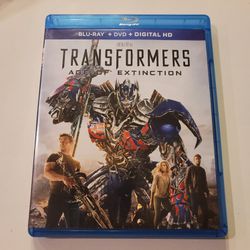 $5 BLU RAY MOVIE. TRANSFORMERS: AGE OF EXTINCTION. BLU RAY / DVD ONLY. NO DIGITAL. $5 OR TRADE FOR A MOVIE TITLE I DO NOT ALREADY OWN.