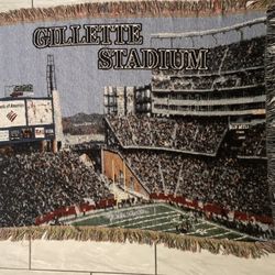 Gillette Stadium New England Patriots Home Field Afghan Woven Tapestry Blanket 