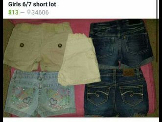 Girls 6/7 short lot 5 pairs