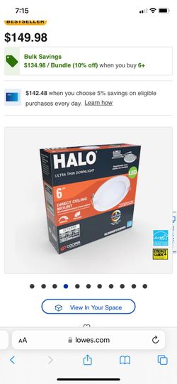 Halo Led Recessed Canless Lighting Kit W/ 5 Section Modes 6" And 4"