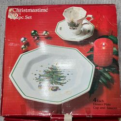 Vintage Nikko Christmastime 3pc Place Settings (4 Sets)