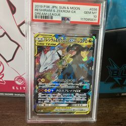 Pokemon  Trading Card Tag Team Zekrom And Reshiram PSA 10