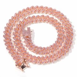 Pink Cuban chain 