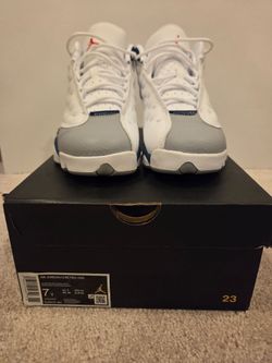 Air Jordan 13 Retro (GS), White/Fire Red/French Blue, Size 7Y