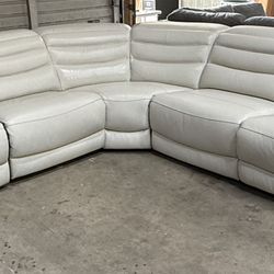 Leather Power Sectional
