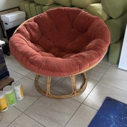 circle chair burnt orange 
