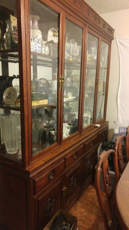 Platera vintage cabinet and Collectible a Items