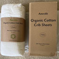 New Set Of 2 Organic Cotton Crib Sheets
