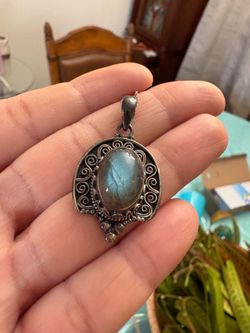 Laboradte pendant necklace