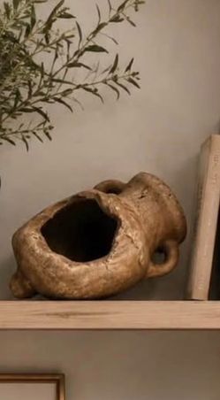 Brown textured-Decorative Accent Piece