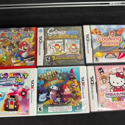 Nintendo DS & 3DS Game Lot 6 Games Mario Party Hello Kitty Scribblenauts CIB
