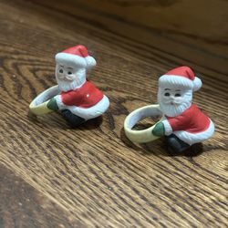 Little Santa Candle Huggers Ceramic