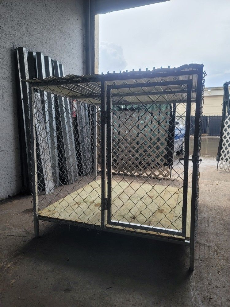 4x4 Dog Kennel Made From Galvanized Metal Brand New