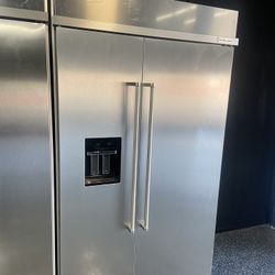 2023 Built In Kitchen Aid Side By Side Refrigerator 48” Wide 