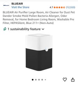 Blueair air purifier -large space