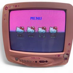 Vintage 2003 Pink Hello Kitty Box TV 