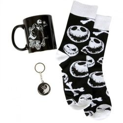 The Nightmare Before Christmas Jack Skellington Gift Set - Keychain Socks Mug - NEW💀🎄❤️