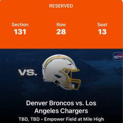 Denver Broncos Vs Los Angeles Chargers