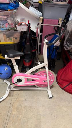 Pink workout bike