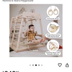 Indoor Swing Slide Play Jungle Gym ClimberWoodAndHearts Brand Kids Playground Toy Montessori 