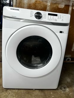 White  Samsung 7.5 cu. ft. Vented Front Load Electric Dryer (Model DVE45T6000W