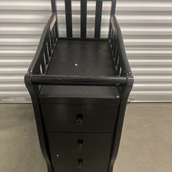 Black Changing Table With Drawers 
