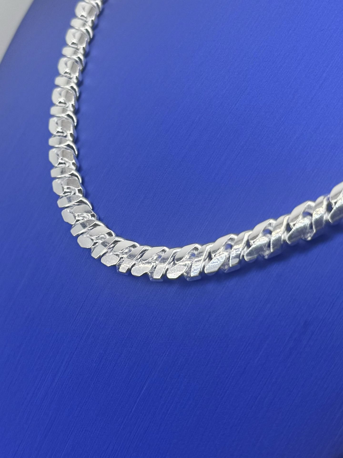 925 Sterling Silver Dollar Cuban Style Chain 78.73grams 6.8mm 26” 176004 7
