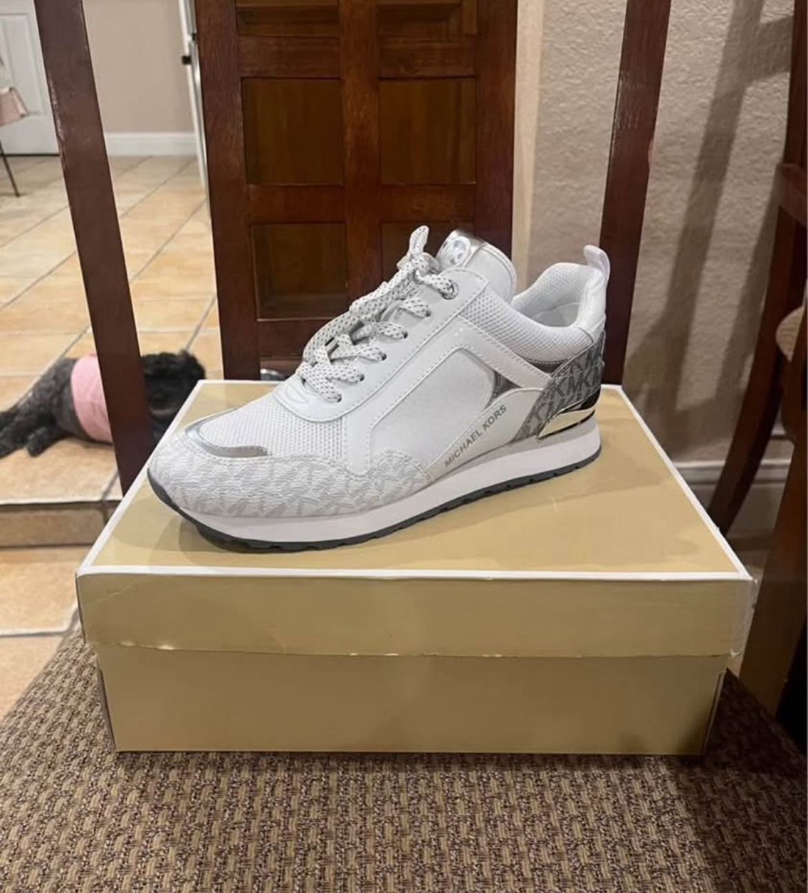 Michael Kors Wilma Trainer Silver Shoes