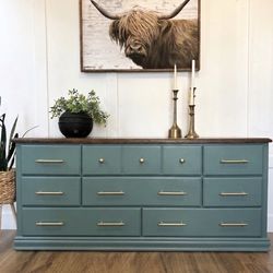 Solid Wood Statement Dresser | Custom Finish | Free Delivery San Diego area 8 Spacious Drawers
