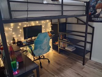 Loft bed with desk