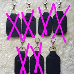 1oz Bottle Purell/Blk Neoprene Holder Keychain/1oz Empty Bottle