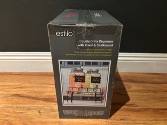 Estilo Double Drink Dispenser with Stand & Chalkboard