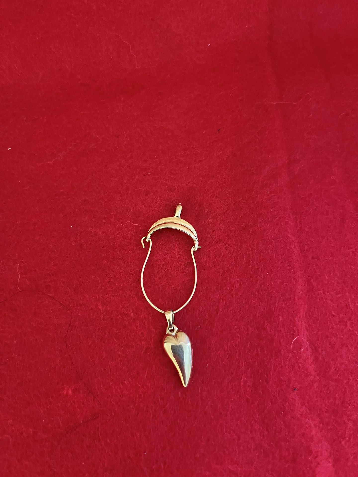 Changeable Necklace Charm/Pendant Holder With Heart Charm
