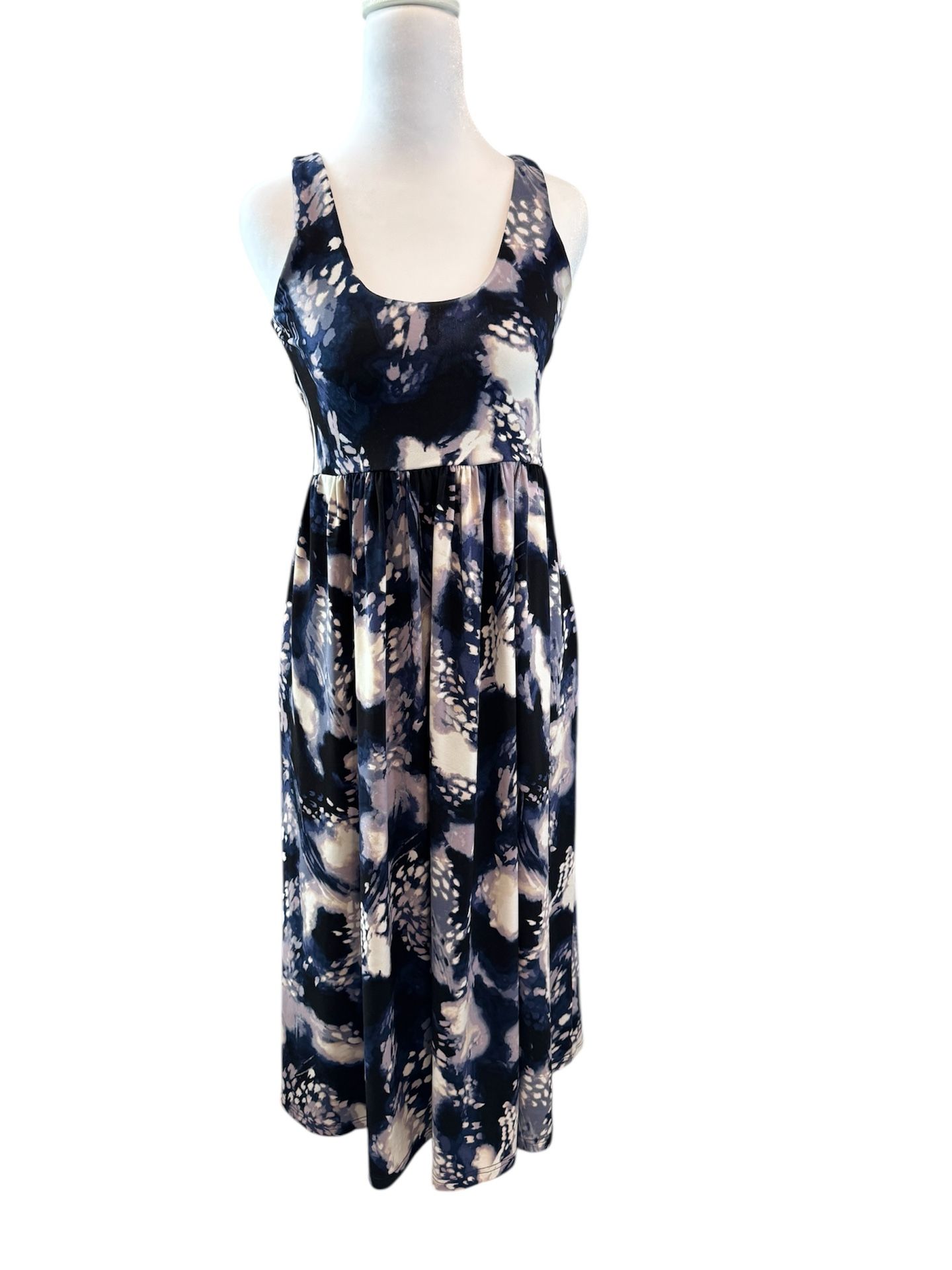 NEW Simply Vera Wang Womens Size XS Sleeveless Fit & Flare Midi Dress