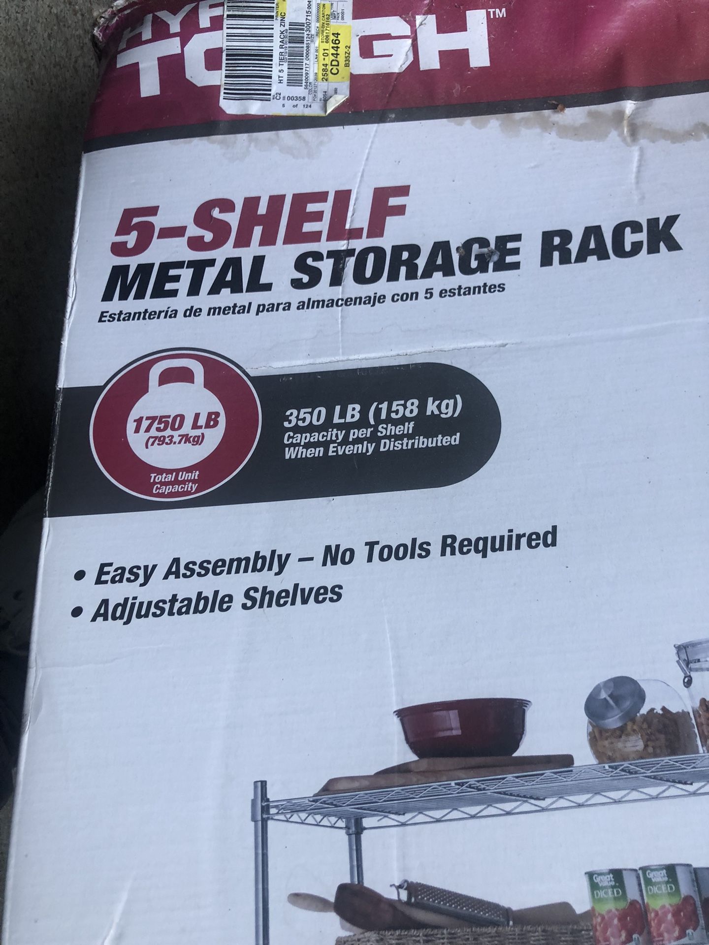 5 Shelf Metal Shelving Unit