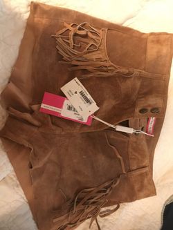 Suede shorts