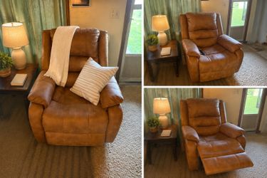 POWER LIFT RECLINING CHAIR-BROWN- EXCELLENT CONDITION