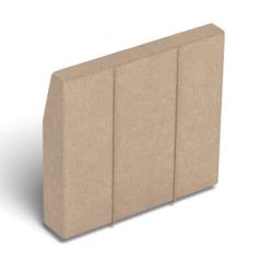 HM1082 Deep Angled Side Cover: Taupe Combed Chenille