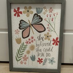 SHE BELIEVED SHE COULD SO SHE DID WALL ART