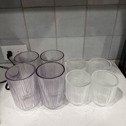 fluted glass cups